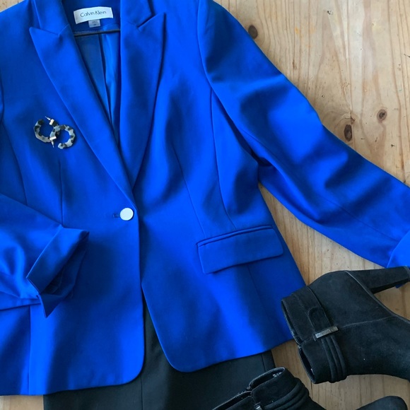 calvin klein petite blazer